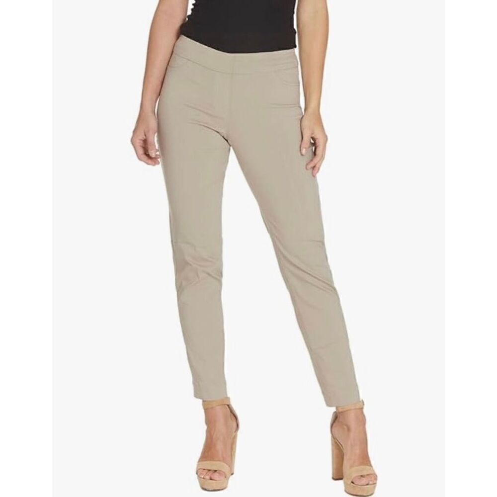 SLIM-SATION Women's Wide Band Ankle Pant Pull-on Pant with Tummy Control